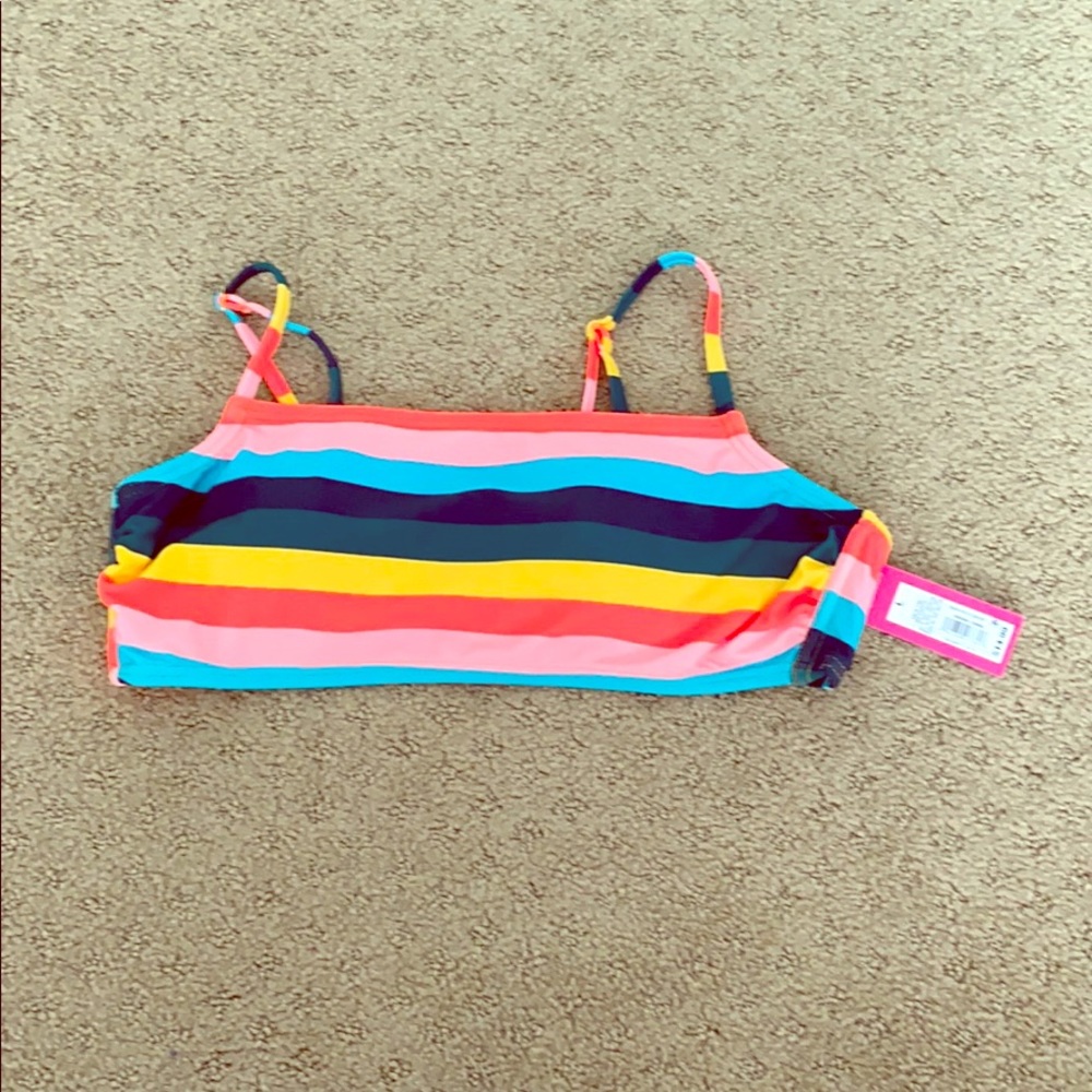 Target multicolor striped bikini top